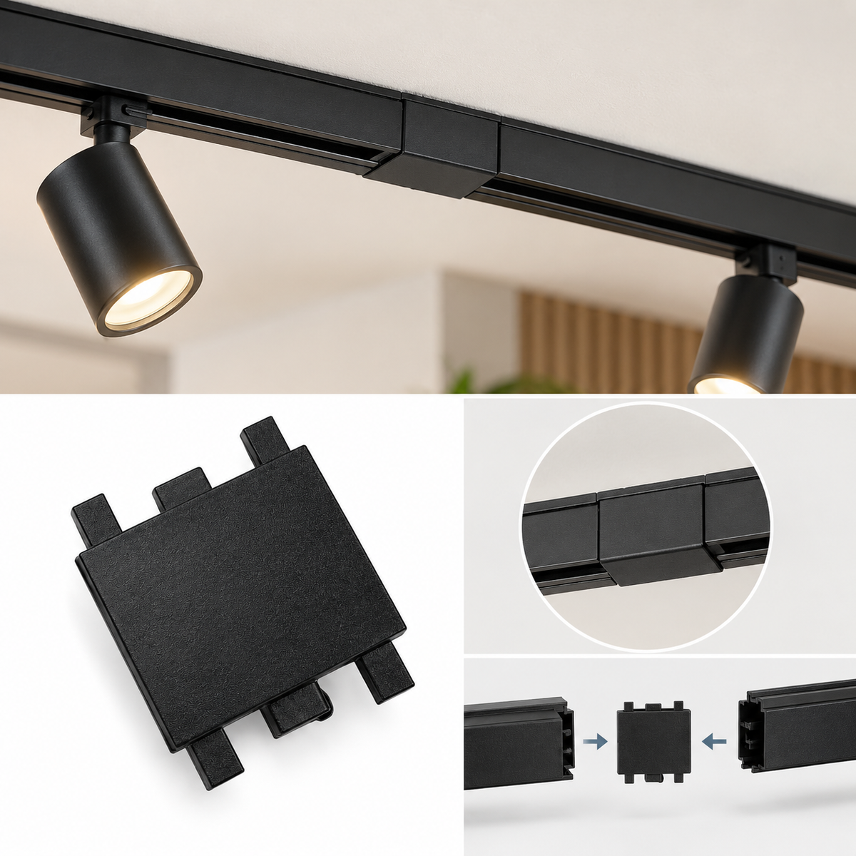 CONECTOR I RIEL NEGRO 48V MODELO CYGNUS KONNERGIE