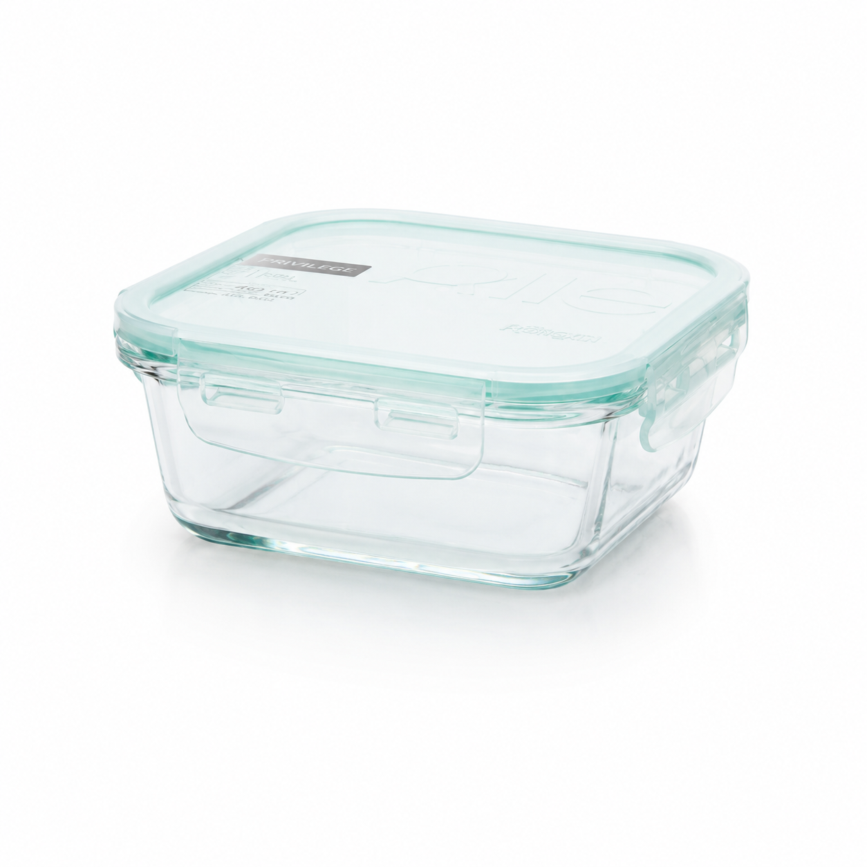 Contenedor Hermético De Vidrio Cuadrado 380 Ml, Allegra