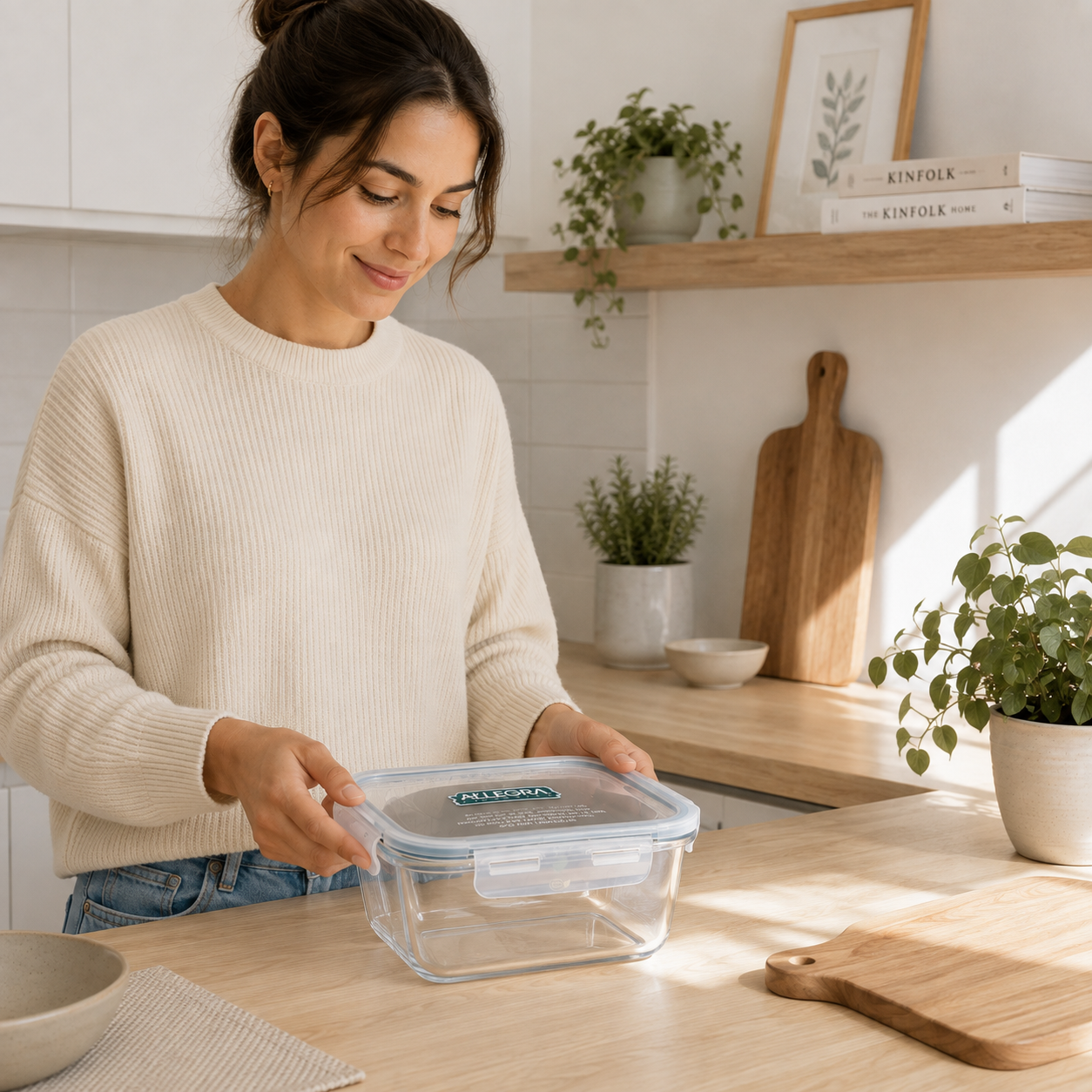 Contenedor Hermético Rectangular 1000ml, Allegra