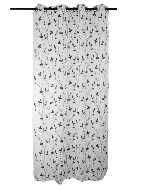 Set de Cortinas Argollas Teresita negro, Masel