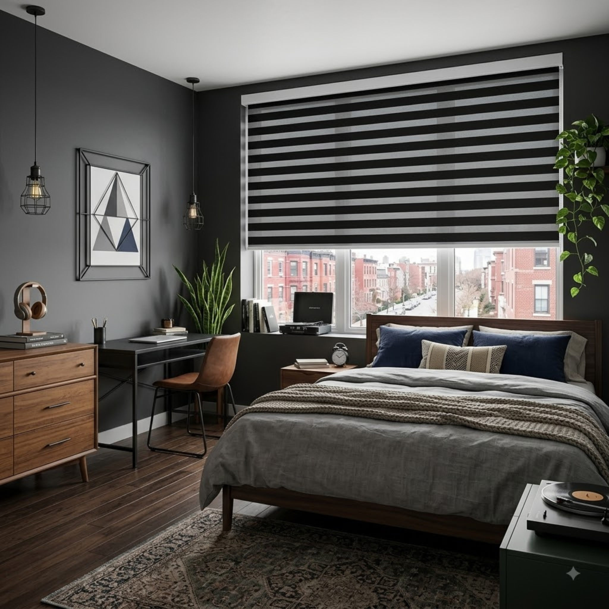 Cortina Roller Duo Negra