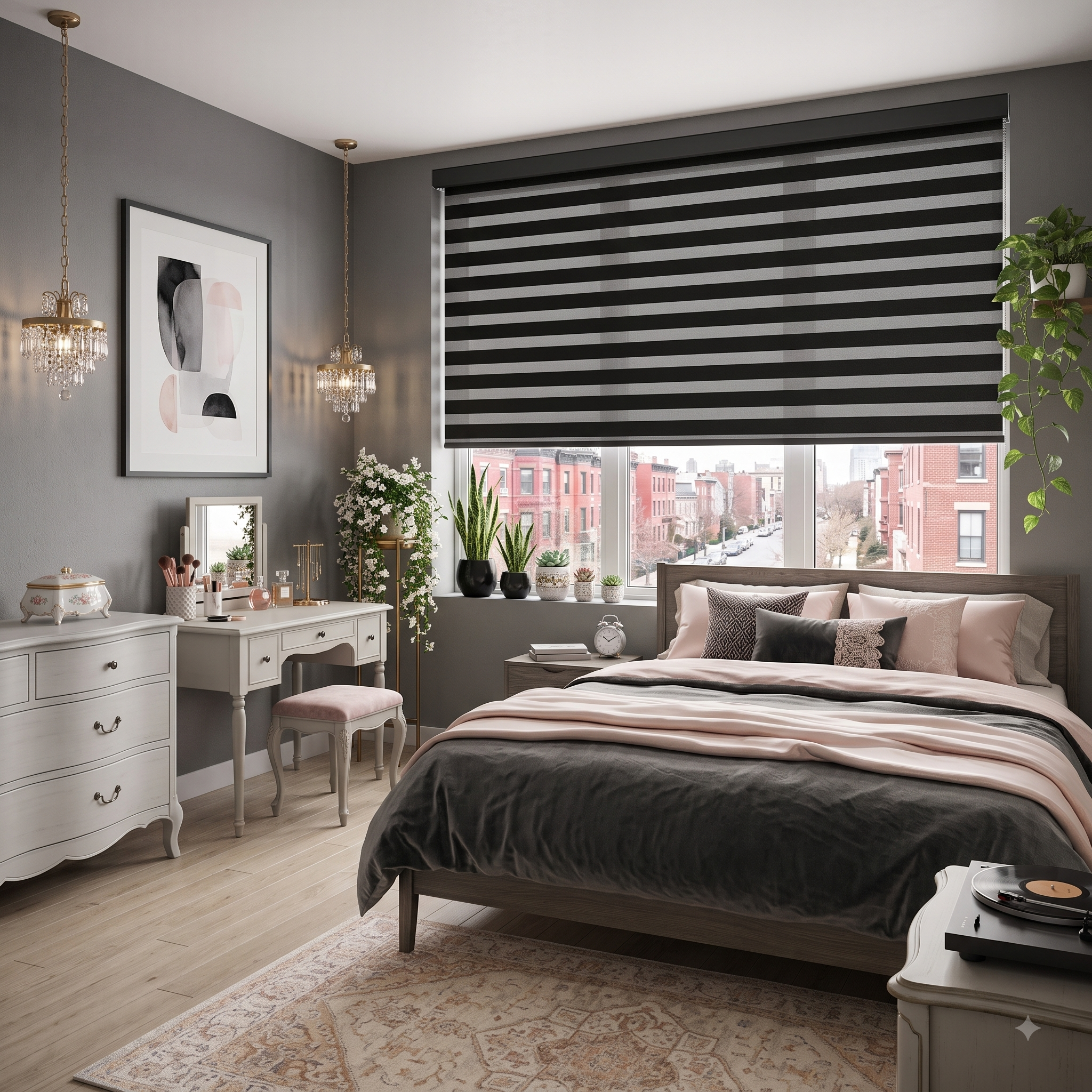 Cortina Roller Duo Negra