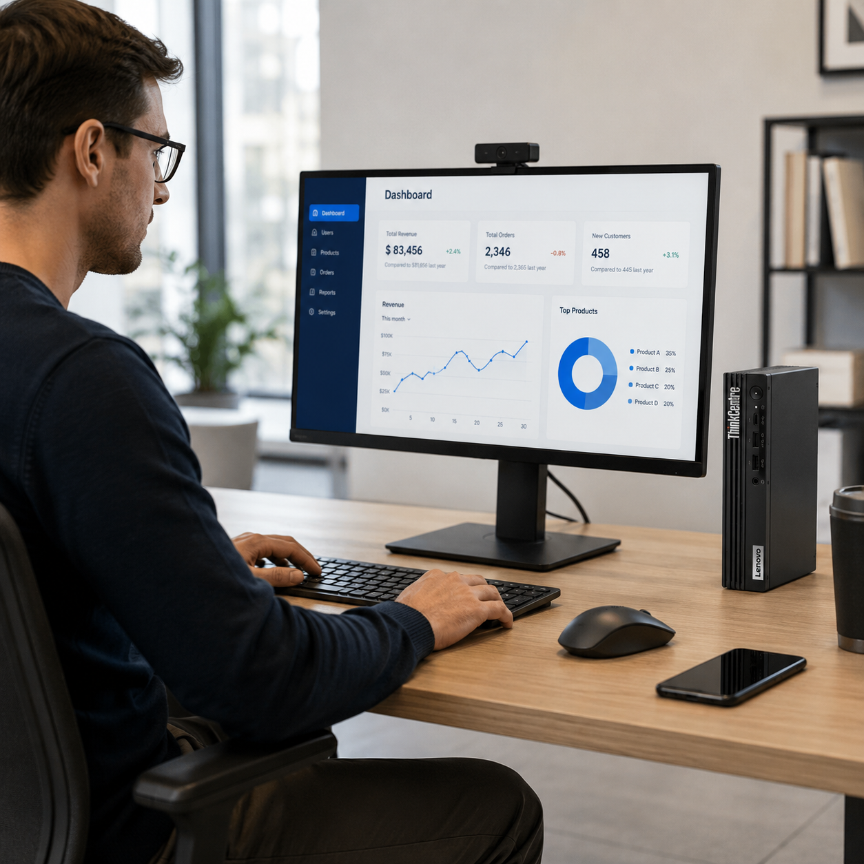 Desktop Lenovo Thinkcentre M75Q-1 AMD RYZEN 5 PRO 3300 16GB RAM 256GB SSD