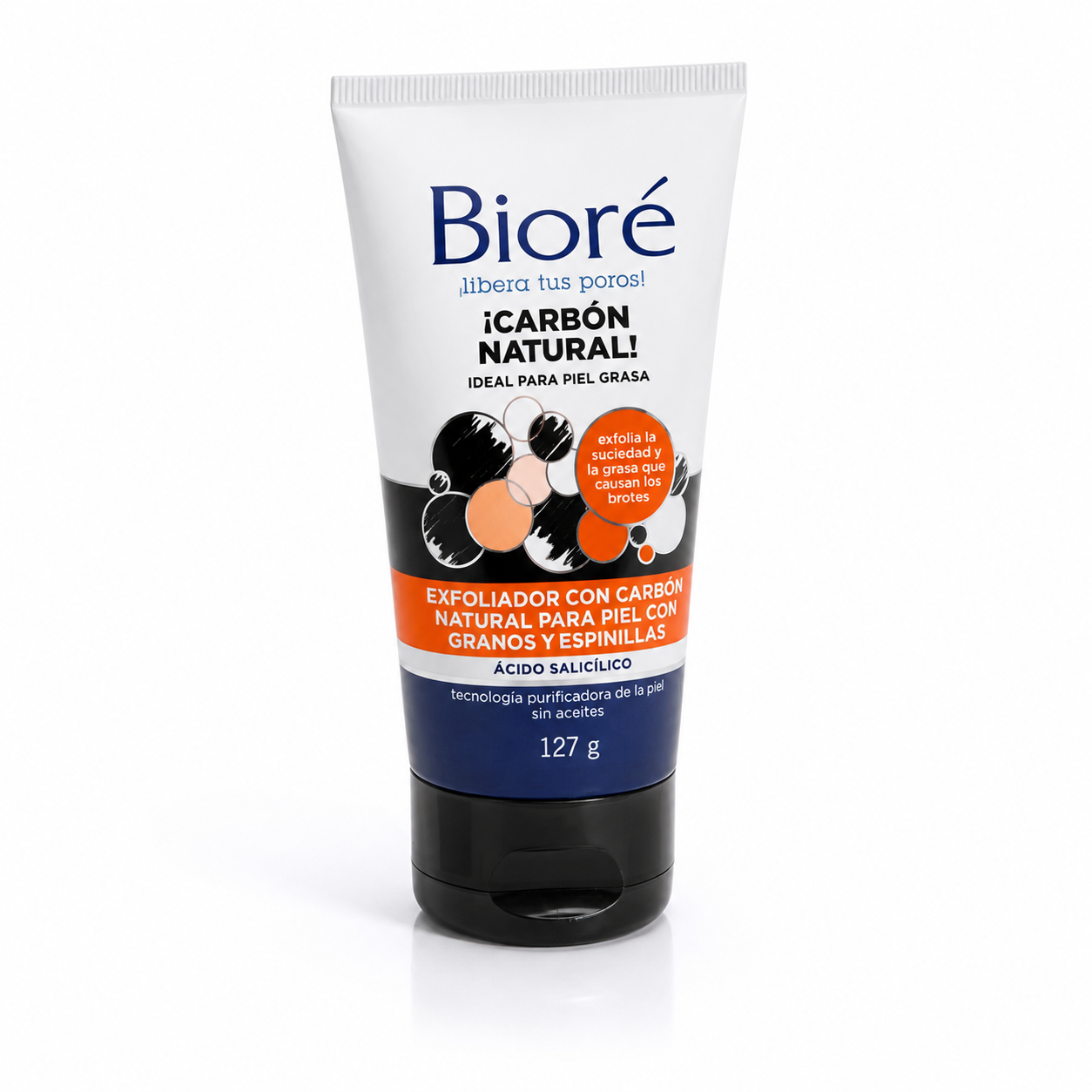 Exfoliante de carbón natural para granos y espinillas, Biore