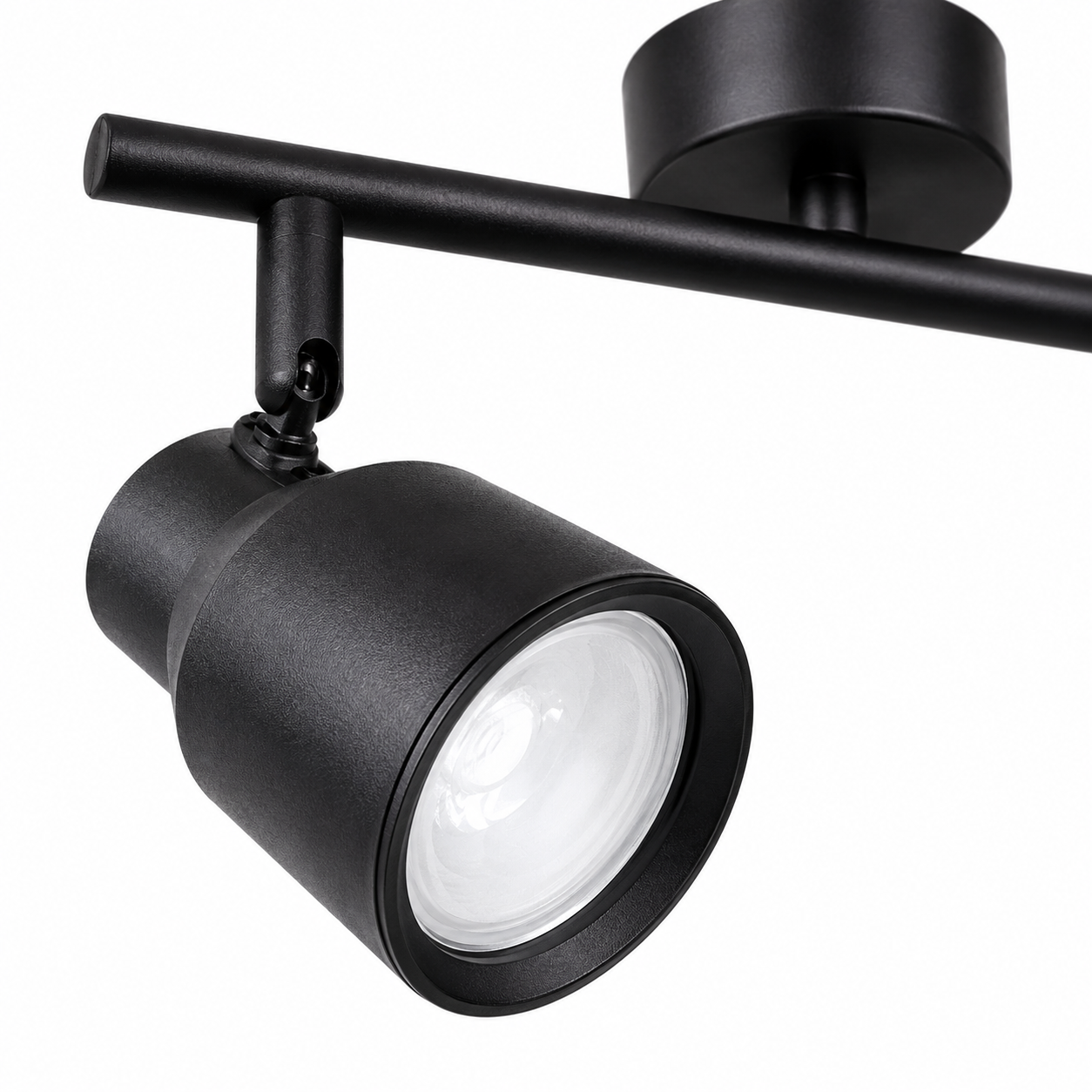 Foco porta gu10 negro-dorado sobrepuesto led modelo híades Konnergie