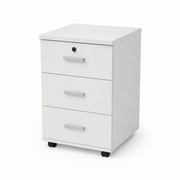 Gabinete para oficina 3 cajones con llave blanco