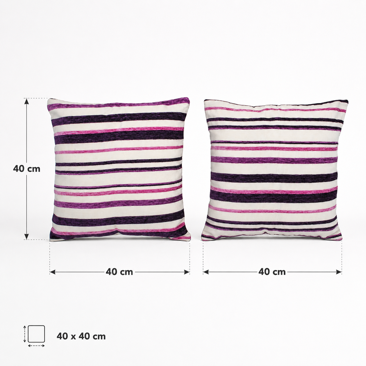 Set 2 Cojines Felpa de 40x40 Obispo, Masel