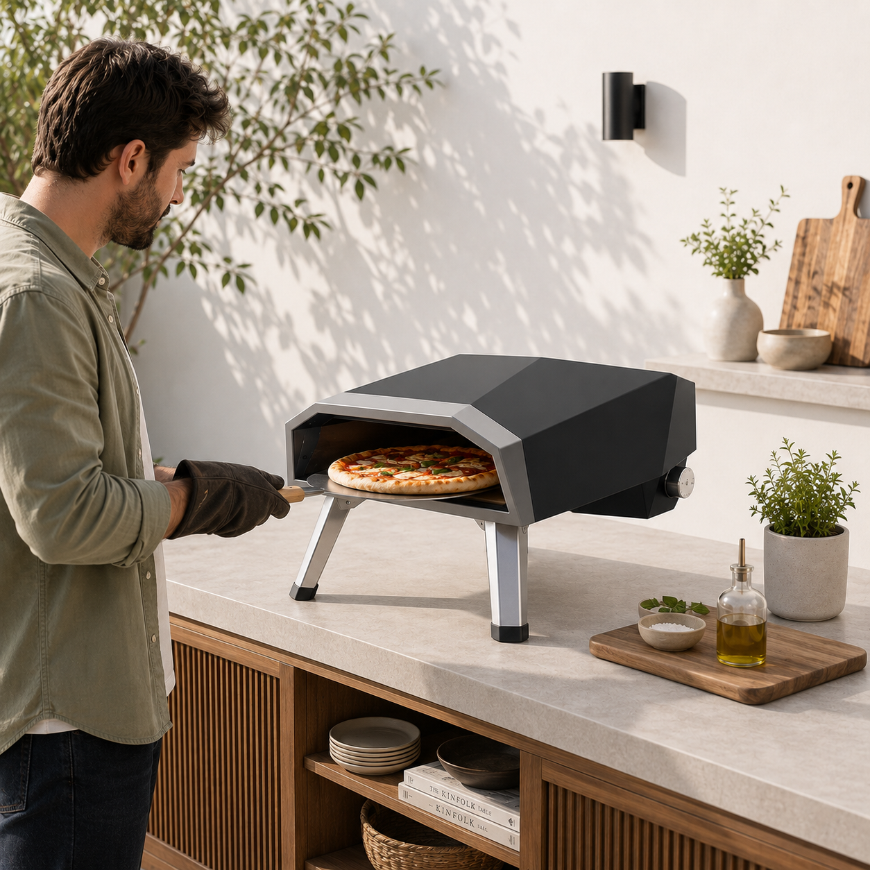 Horno de Pizza a Gas Portatil 62 x 40 x 30cms
