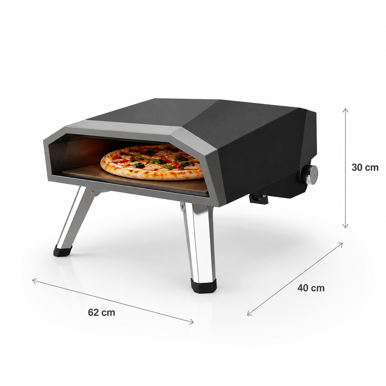 Horno de Pizza a Gas Portatil 62 x 40 x 30cms