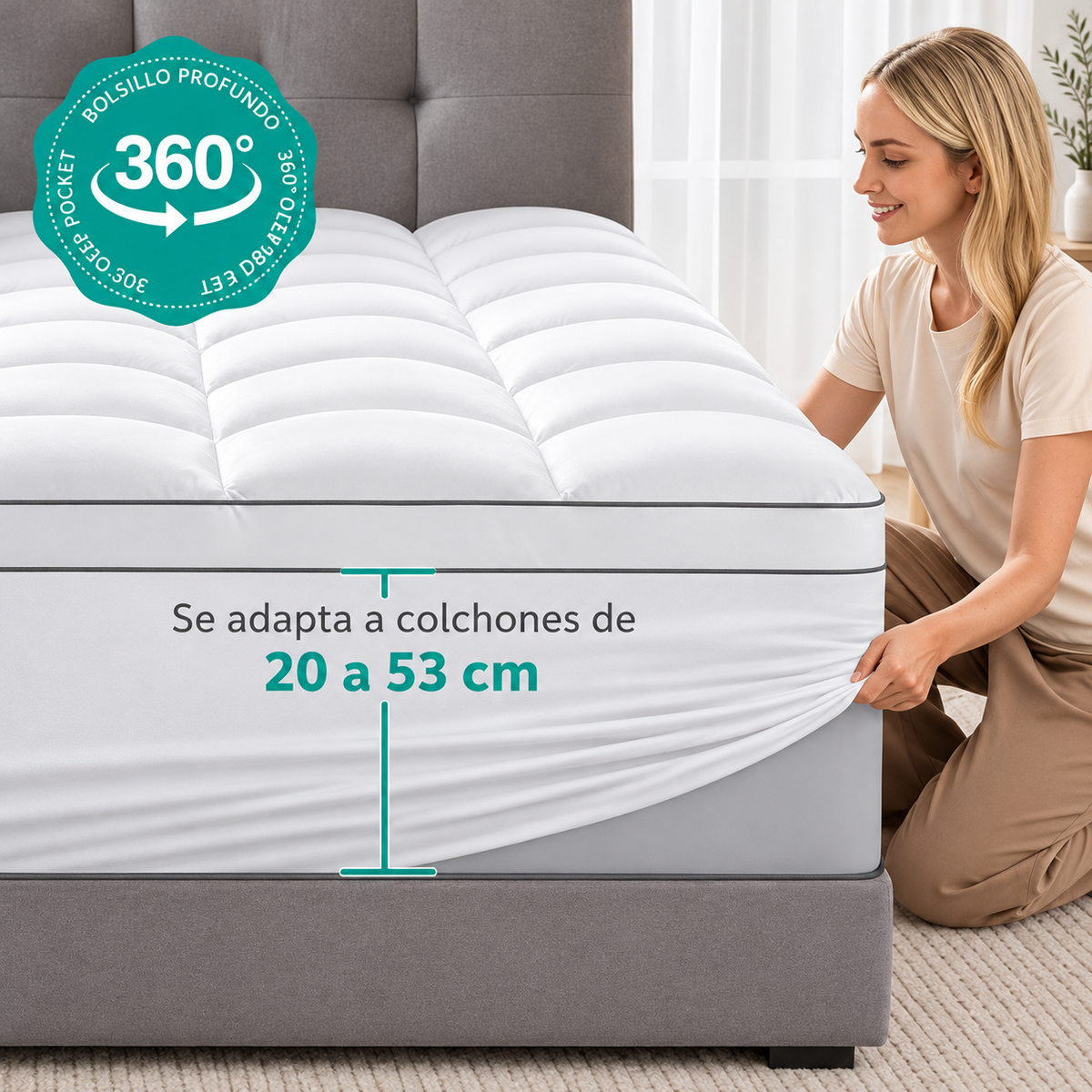 Cubrecolchon Topper Ultra Plush 2 Plazas