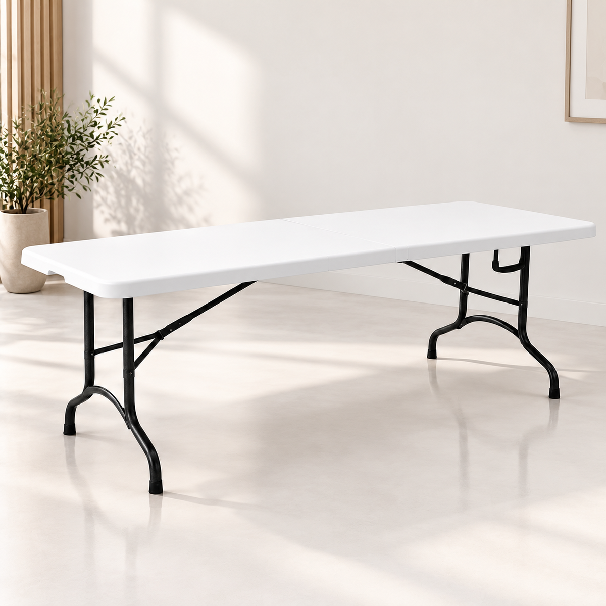 Mesa Plegable 180 cm color Blanco