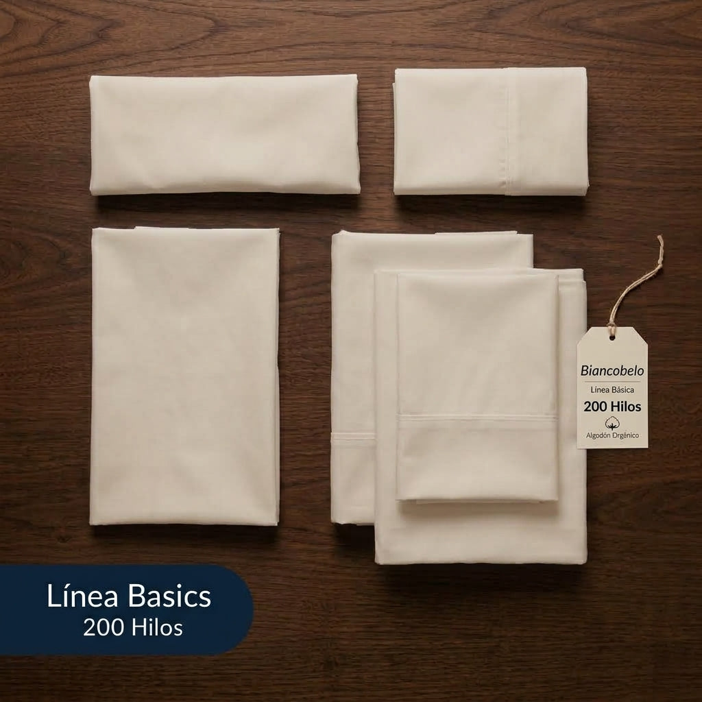 Juego de Sábanas Biancobelo 200 Hilos Crema
