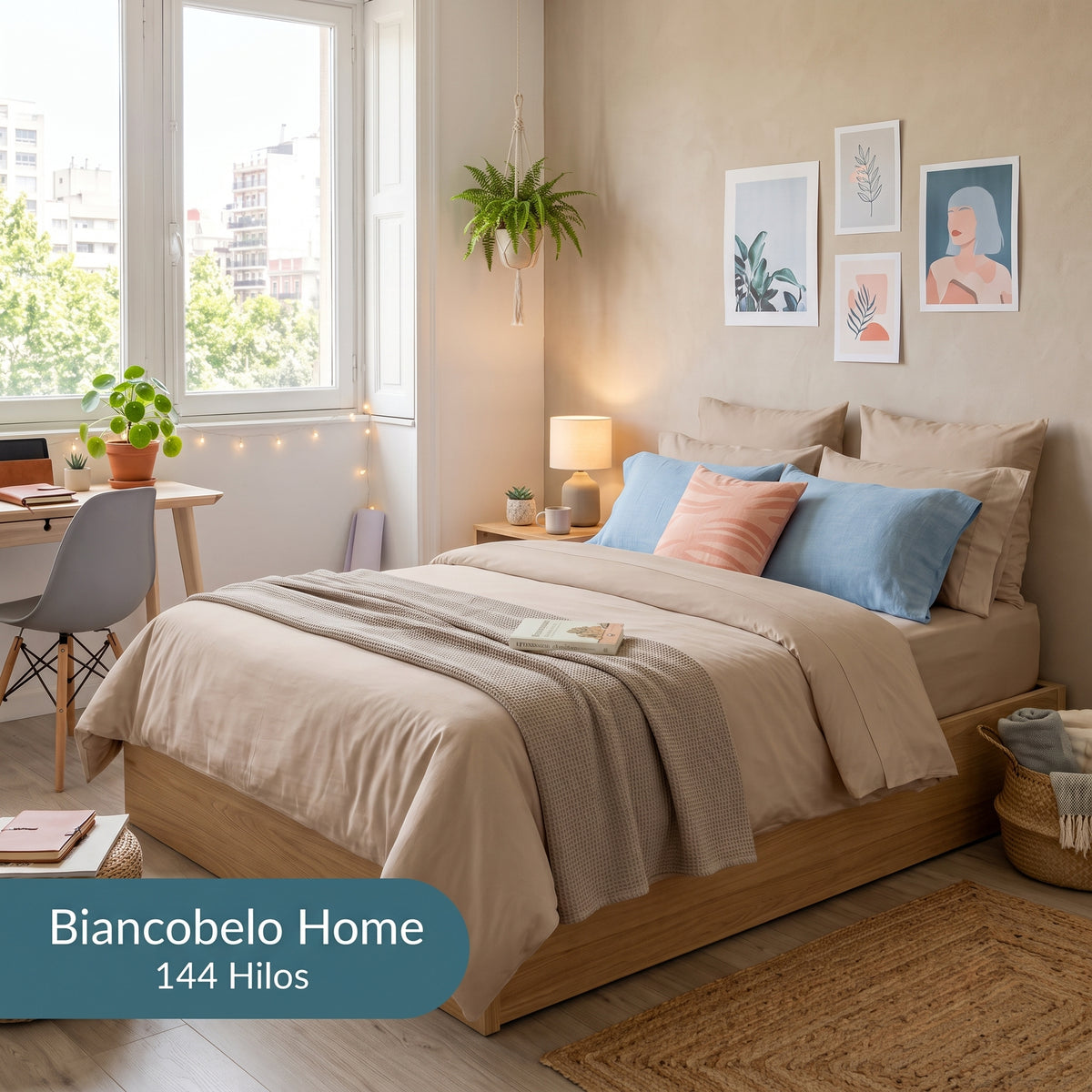 Juego de Sábana Biancobelo Home Crema