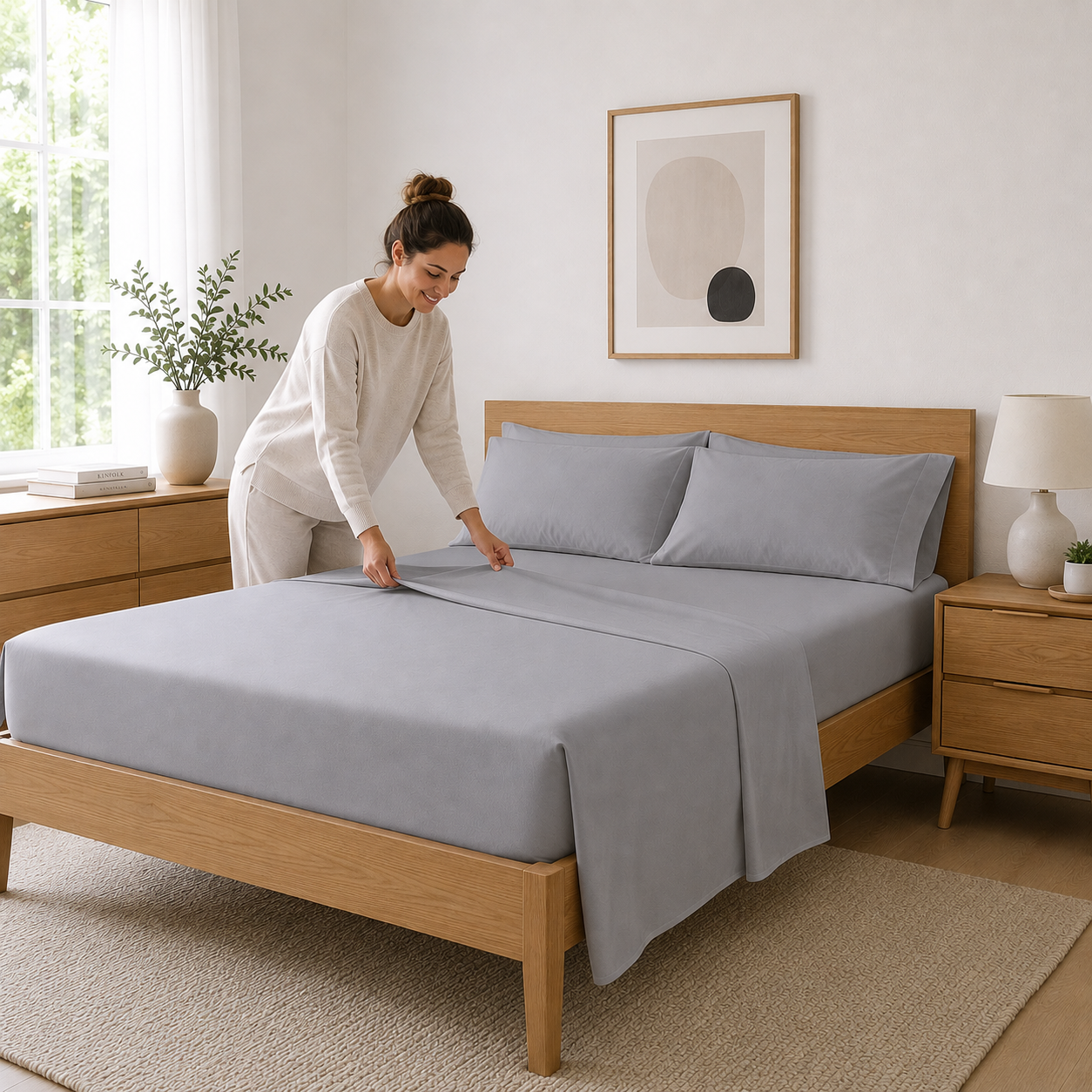 Juego de Sabana Biancobelo Home Gris