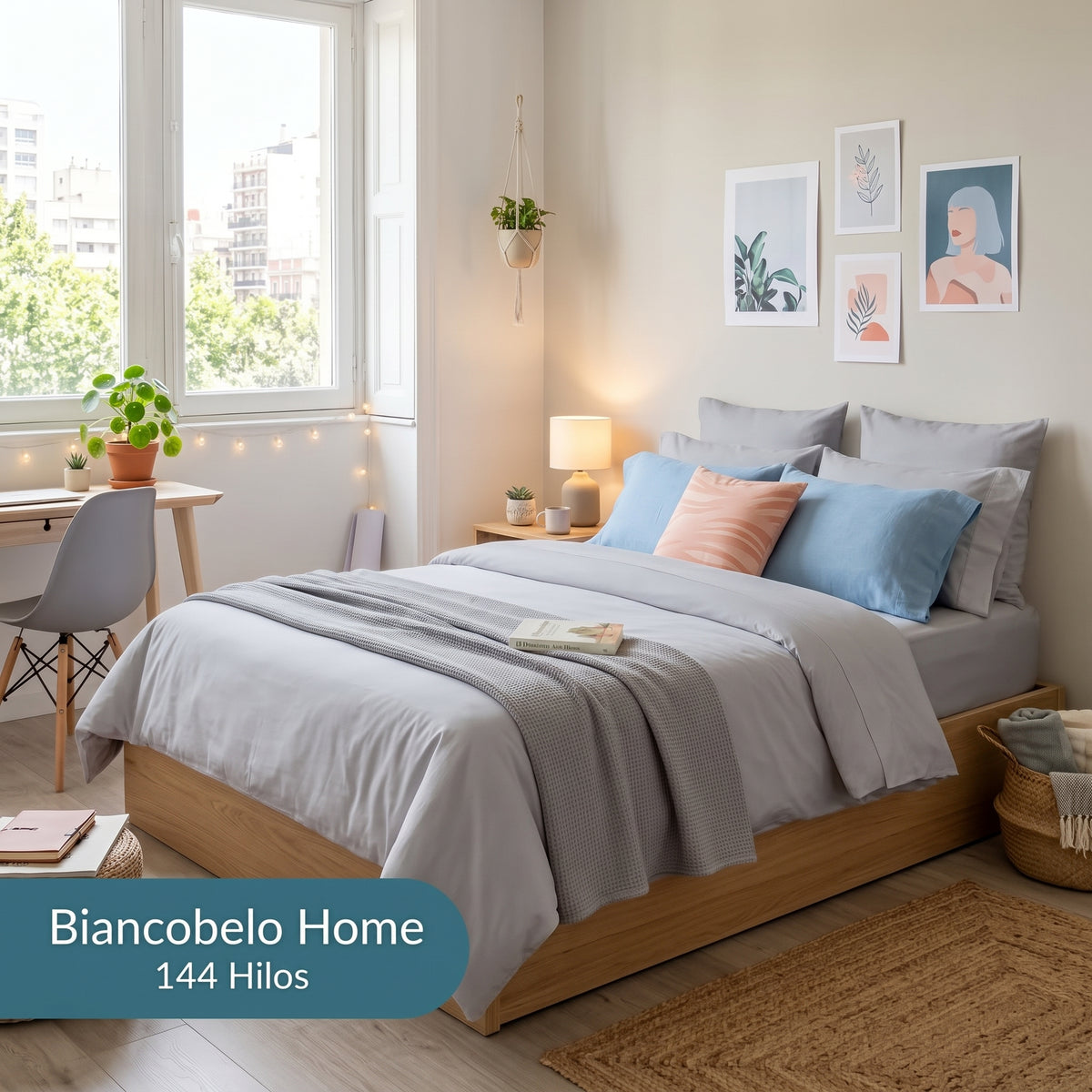 Juego de Sábana Biancobelo Home Gris