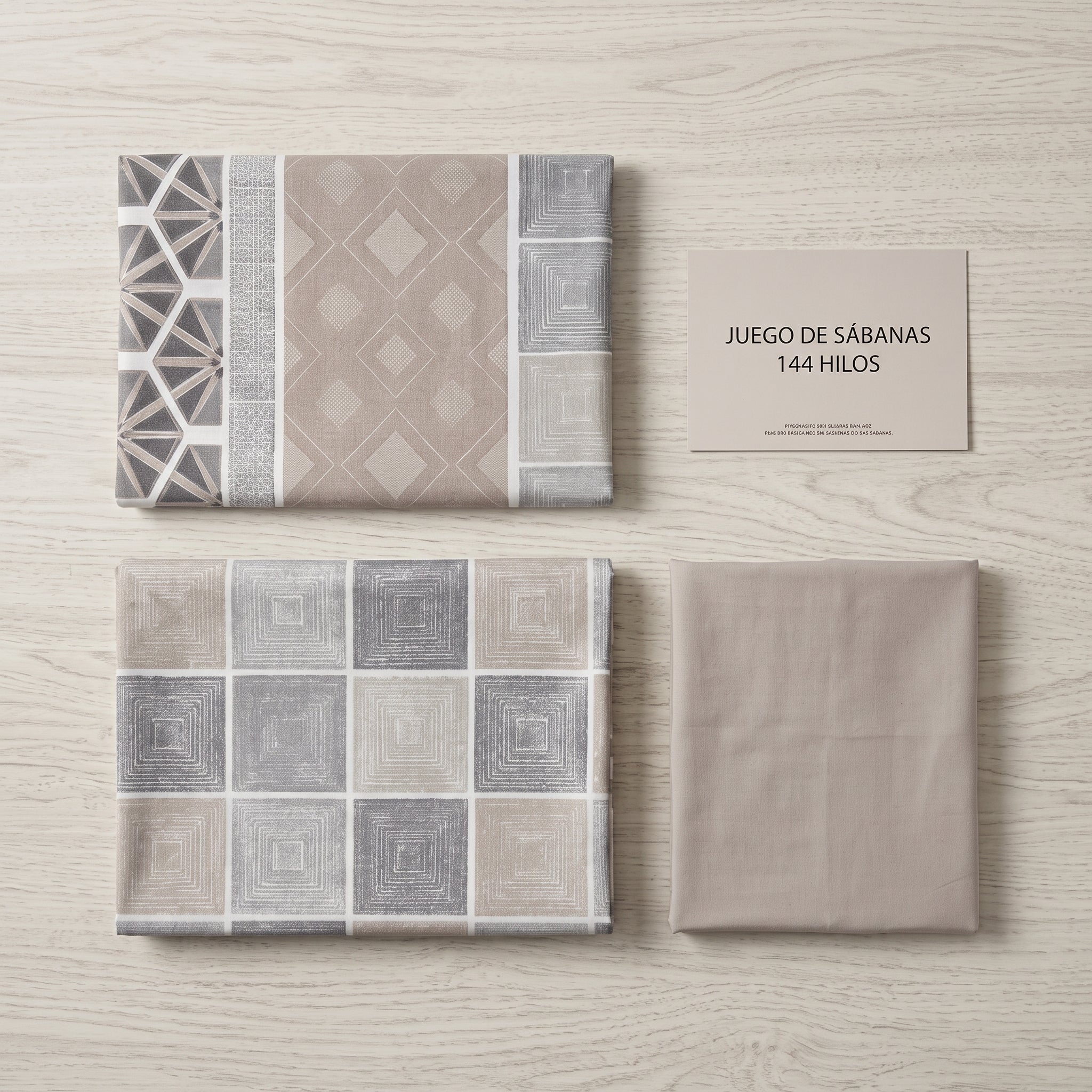 Juego de Sábanas Masel Tie 2.5 Plazas Beige