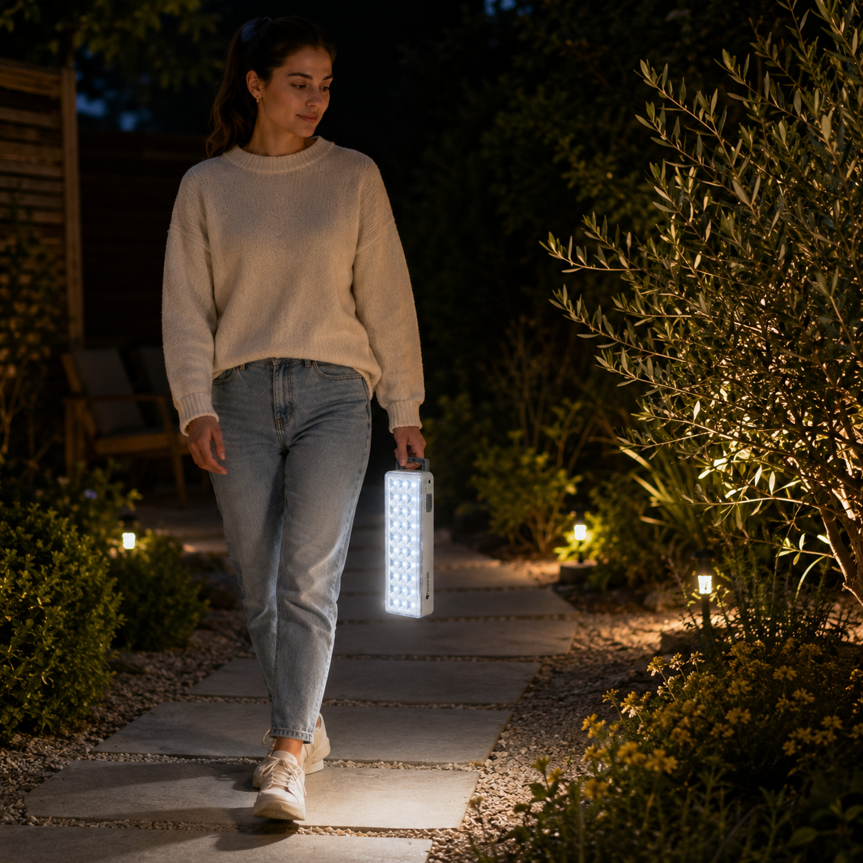 Lámpara de Emergencia Powerlab 30 LED 5 W – Batería Recargable y Encendido Automático