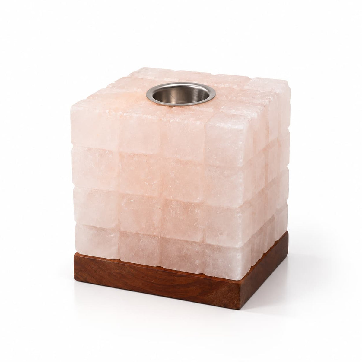 Lámpara de sal aromaterapia cubo blanca