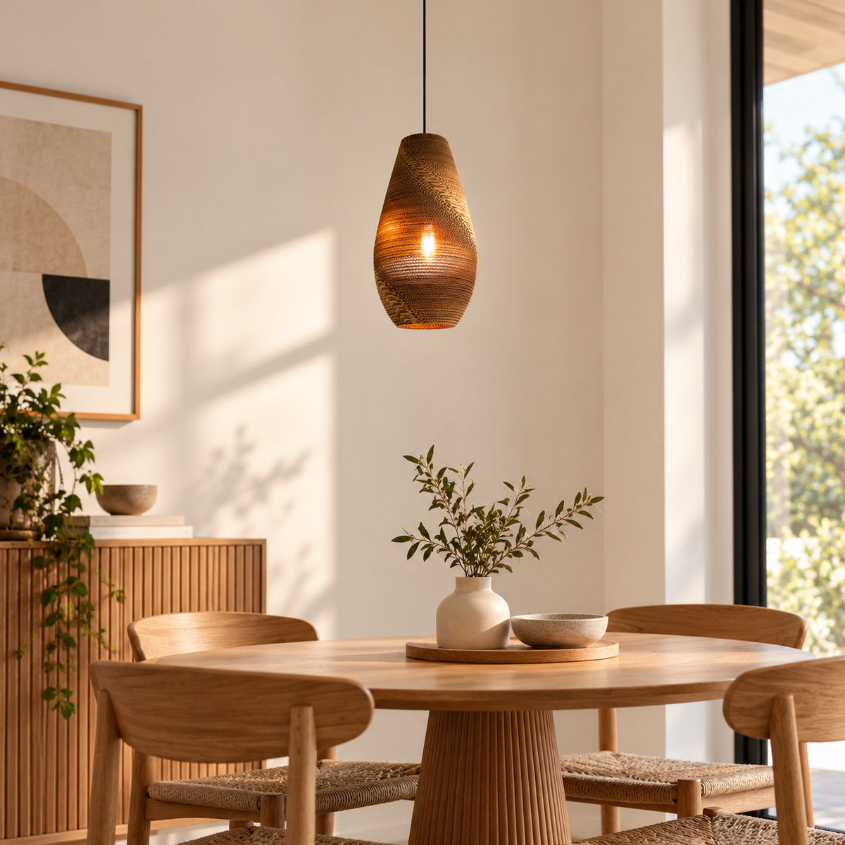 Lámpara Origami Rustica Tradicional 009