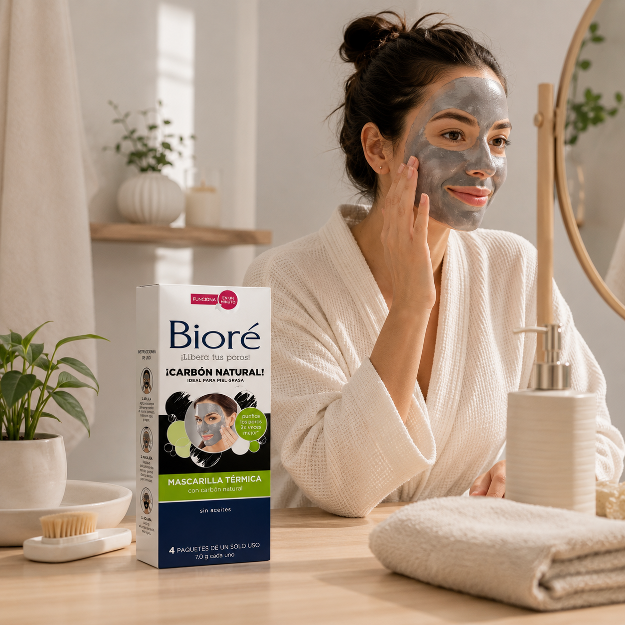 Mascarilla térmica con carbón natural 107gr, Bioré