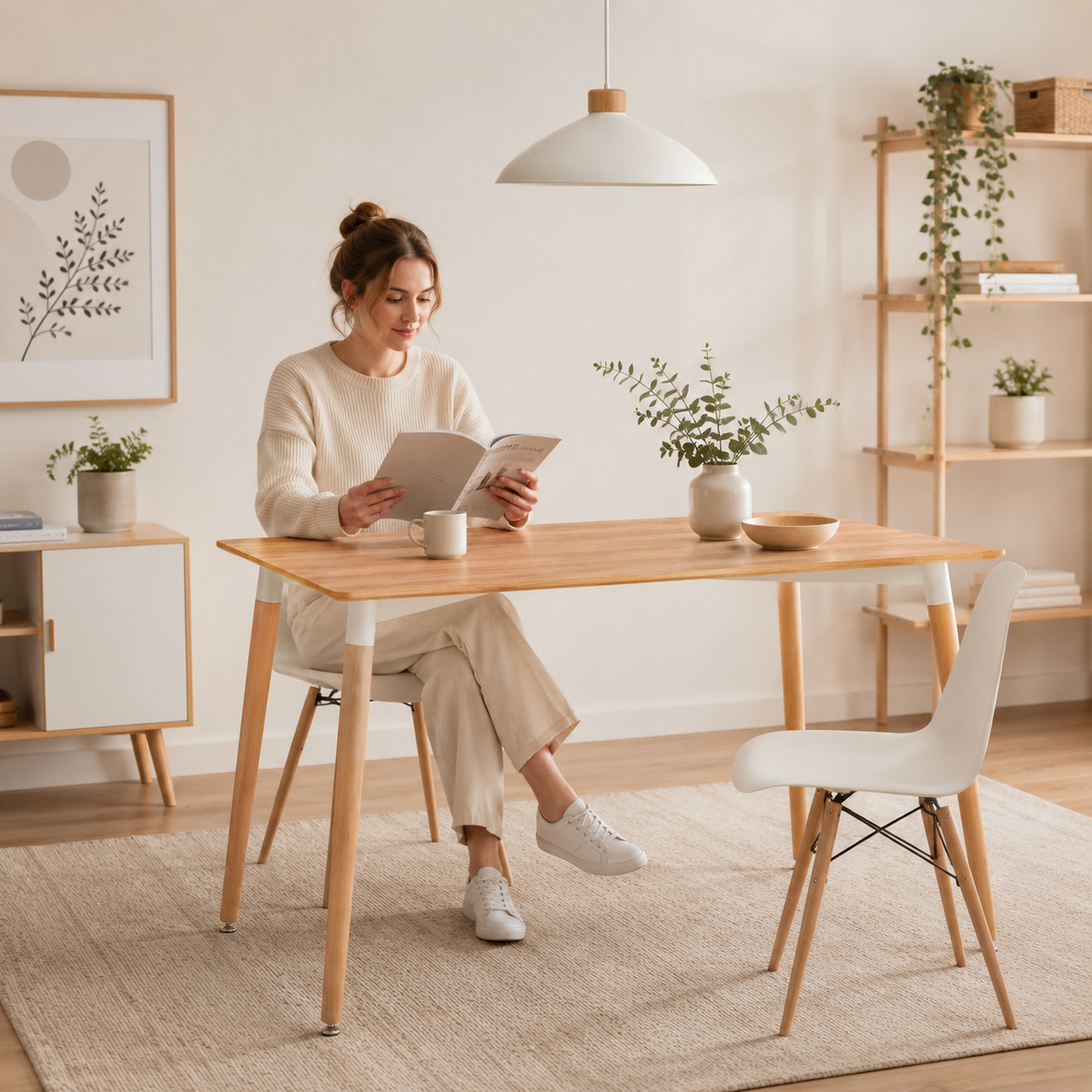 Mesa rectangular Eames madera