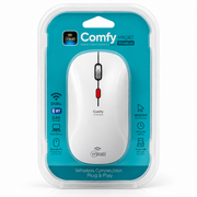 Mouse Inalámbrico MLAB Comfy M60BT Bluetooth + 2.4GHz 1600 DPI Blanco