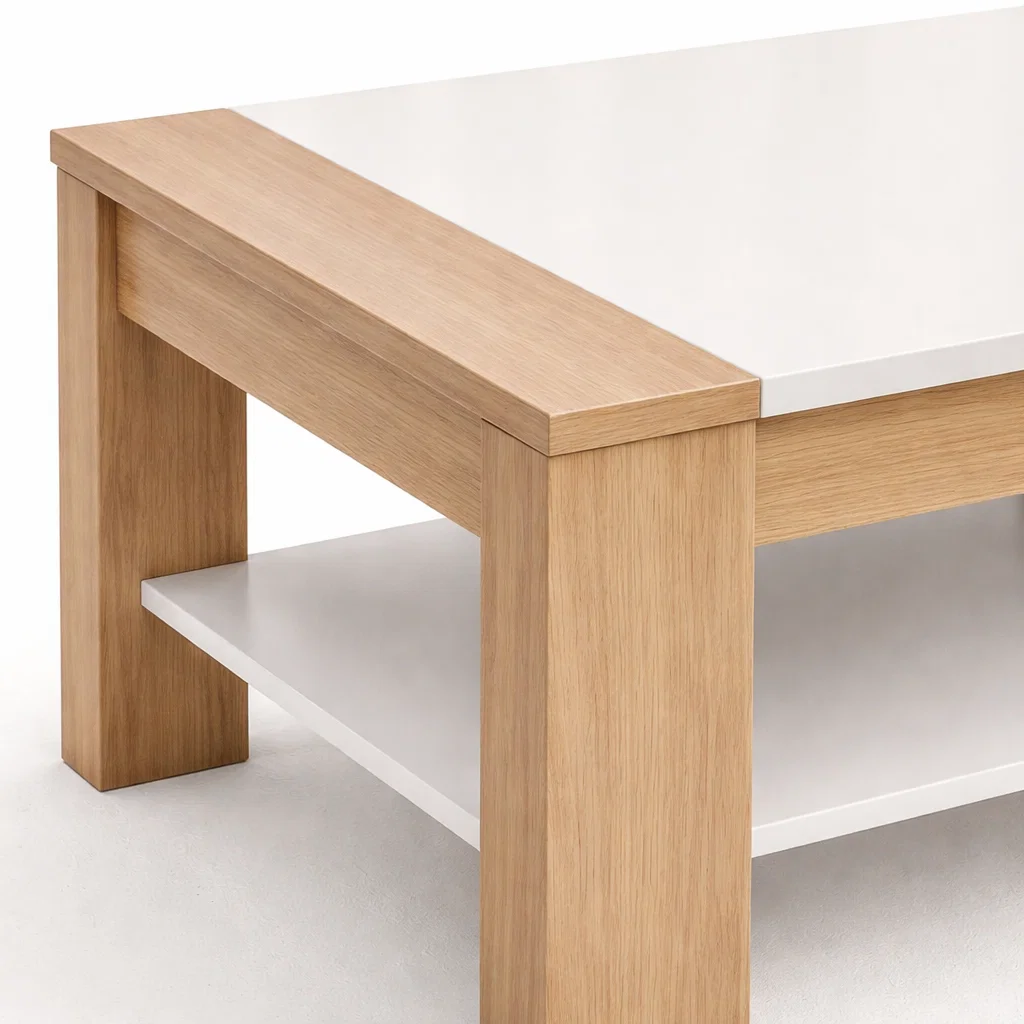 Mesa De Centro Coffee Blanco Roble