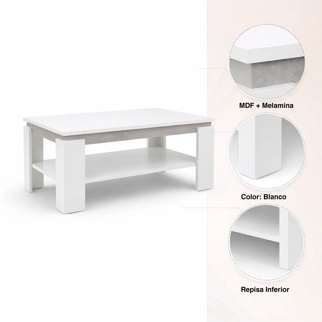 Mesa De Centro Oslo Blanca