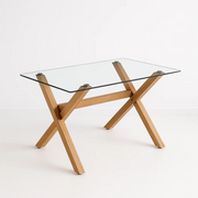 Mesa Rectangular 140x90 Cubierta Vidrio
