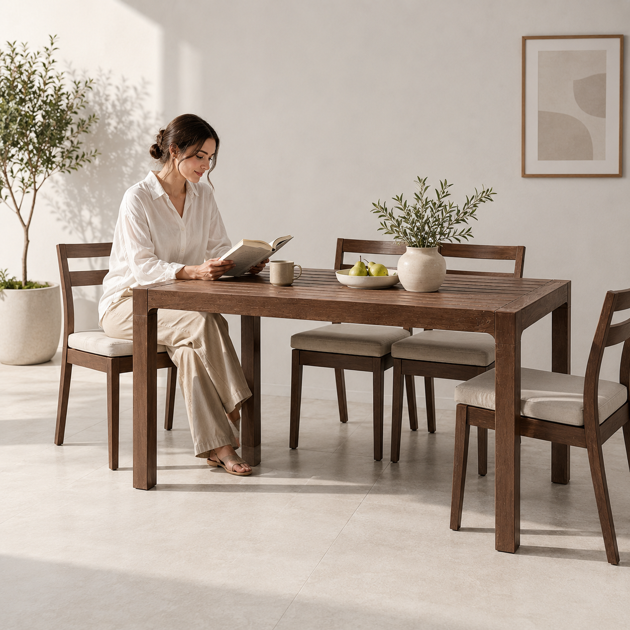 Mesa Roble Rectangular Reyplast