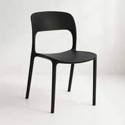 Silla Comedor o Terraza alto trafico Brooklyn Negra