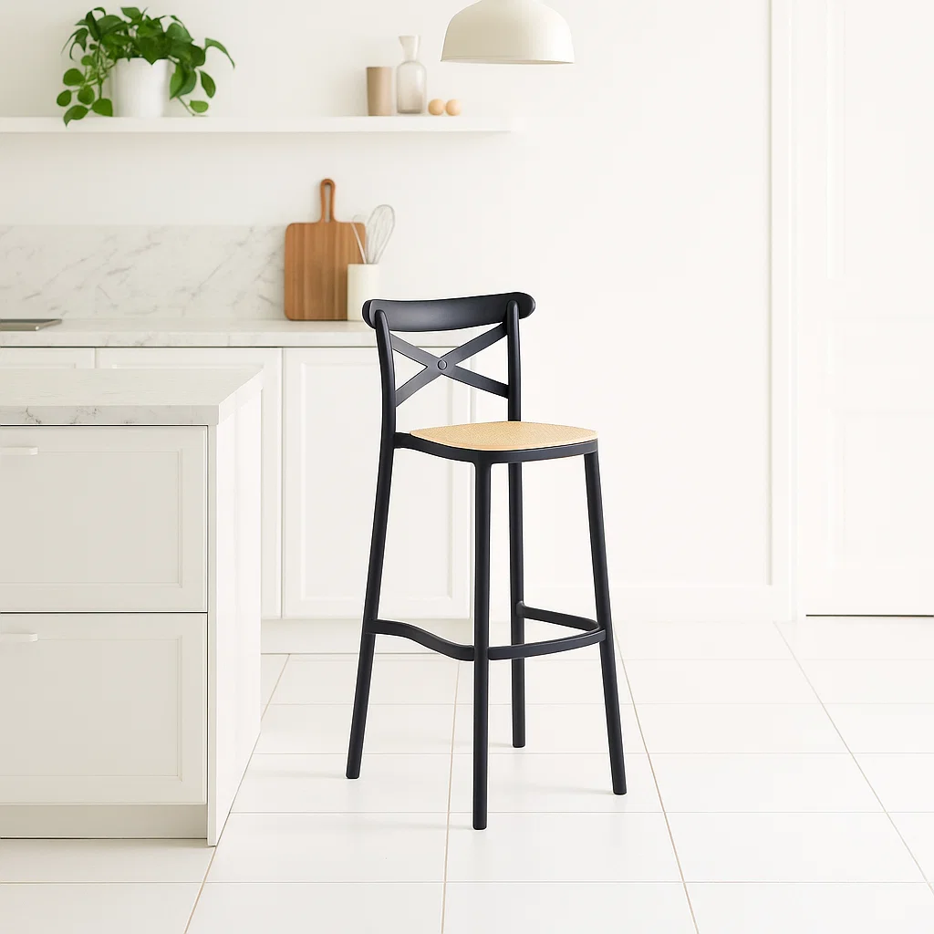 Taburete Piso de Bar Crossback 77cm