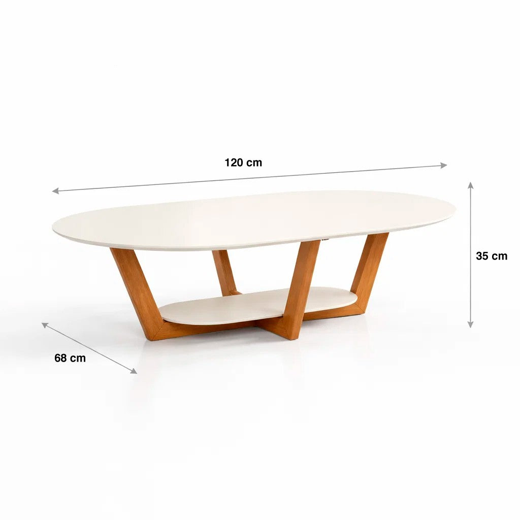 Mesa de Centro Elegance Blanca / Madera