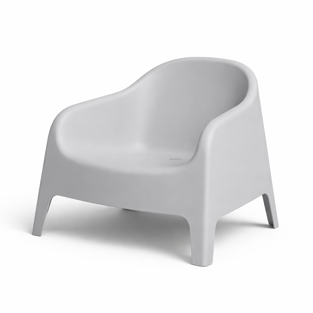 Sillón Individual Plástico Exterior Gris