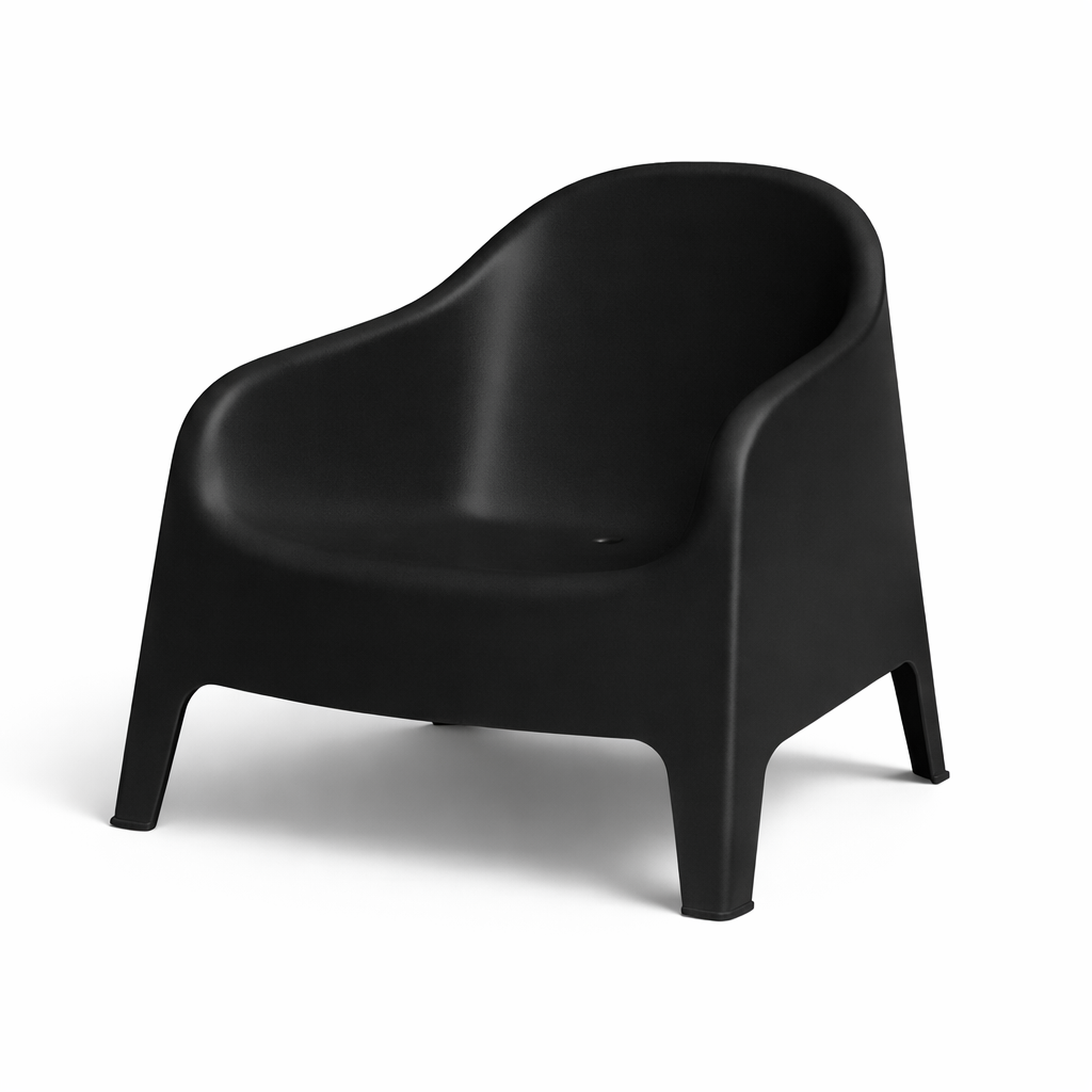 Sillón Individual Plástico Exterior Negro