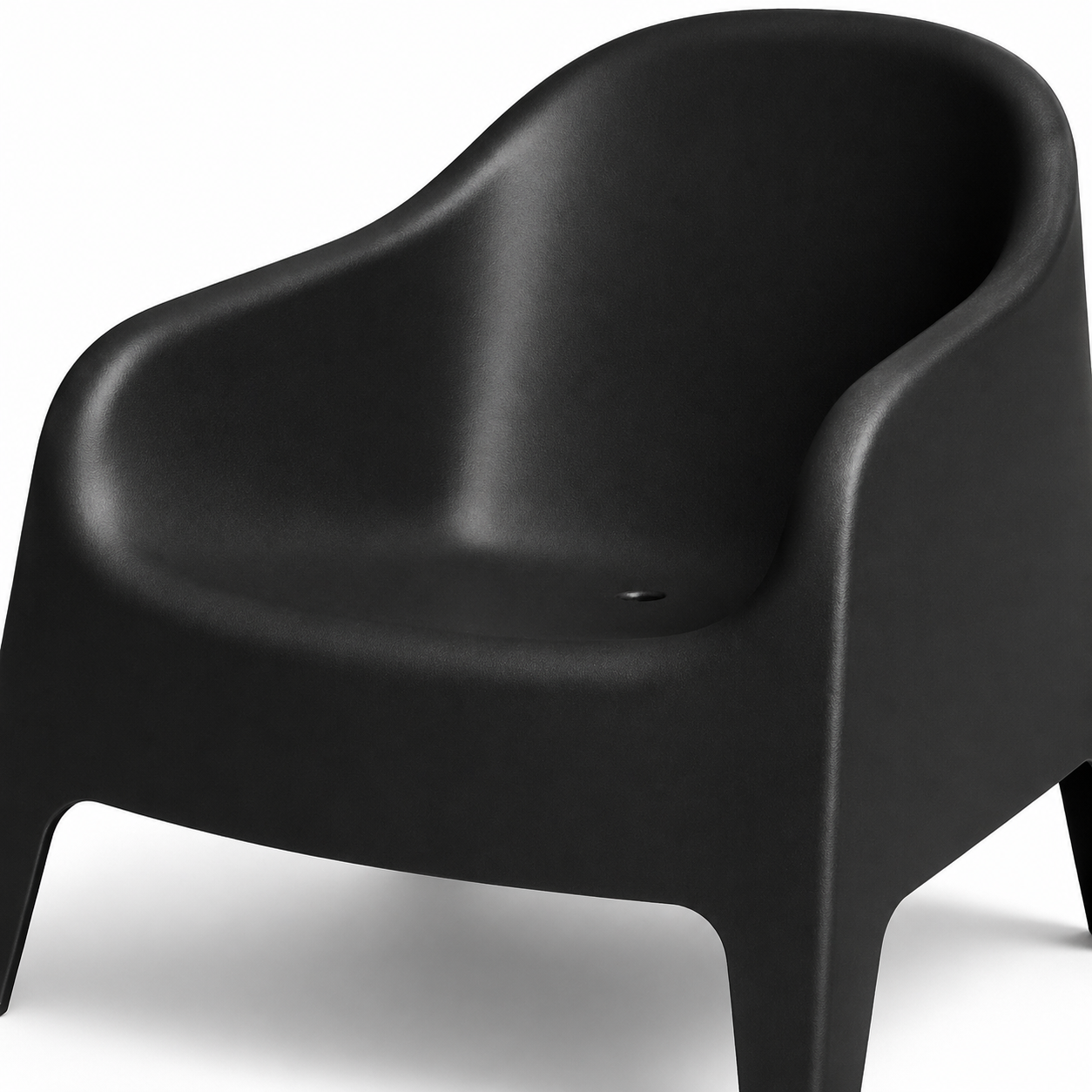 Sillón Individual Plástico Exterior Negro