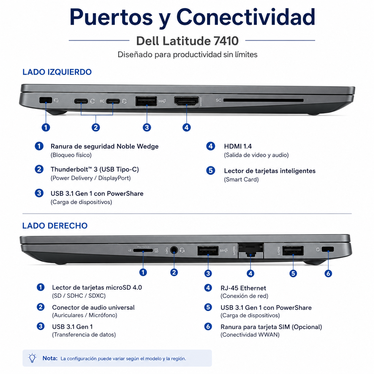 Notebook Dell Latitude 7410 Intel Core i7-10610U 8GB RAM 512GB SSD