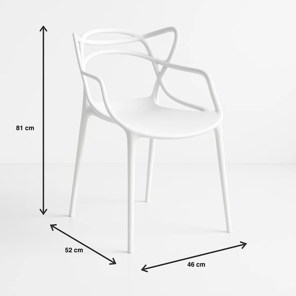Silla de Terraza Exterior o comedor Master - Blanca
