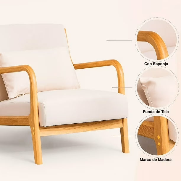 Sillón Lounge Askja - Beige Claro