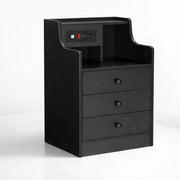 Velador Urbano Smart con Enchufe Integrado Negro de 3 Cajones