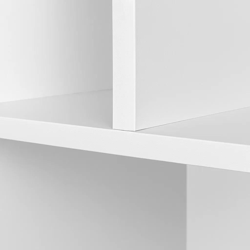 Estantería Moderna ZigZag de 6 Niveles 80x23.5x187.5 - Blanco