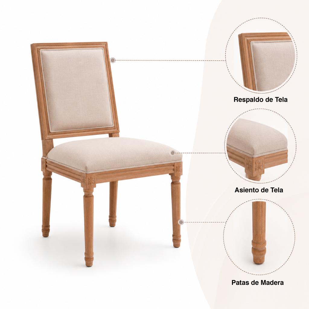 Silla de comedor Mazga 58x52x98