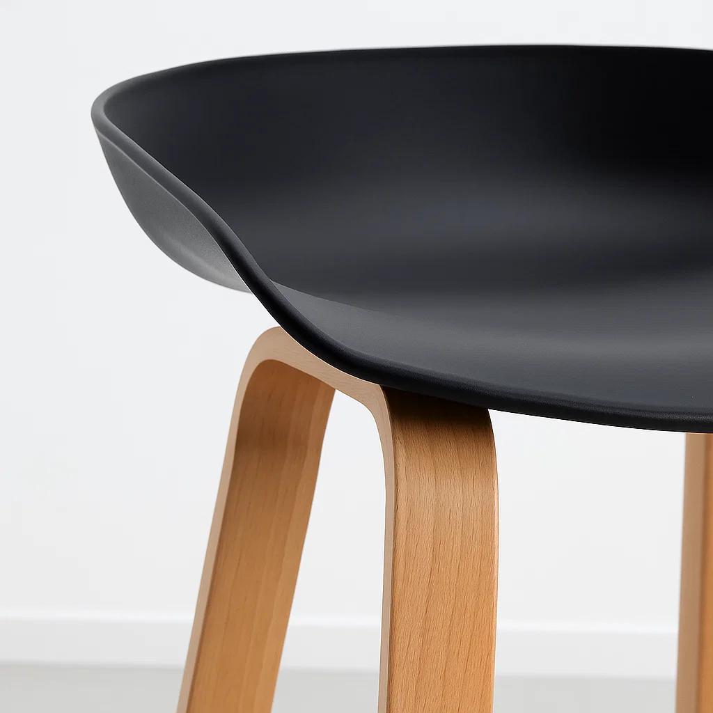 Taburete Piso Bar Nordic - Negro