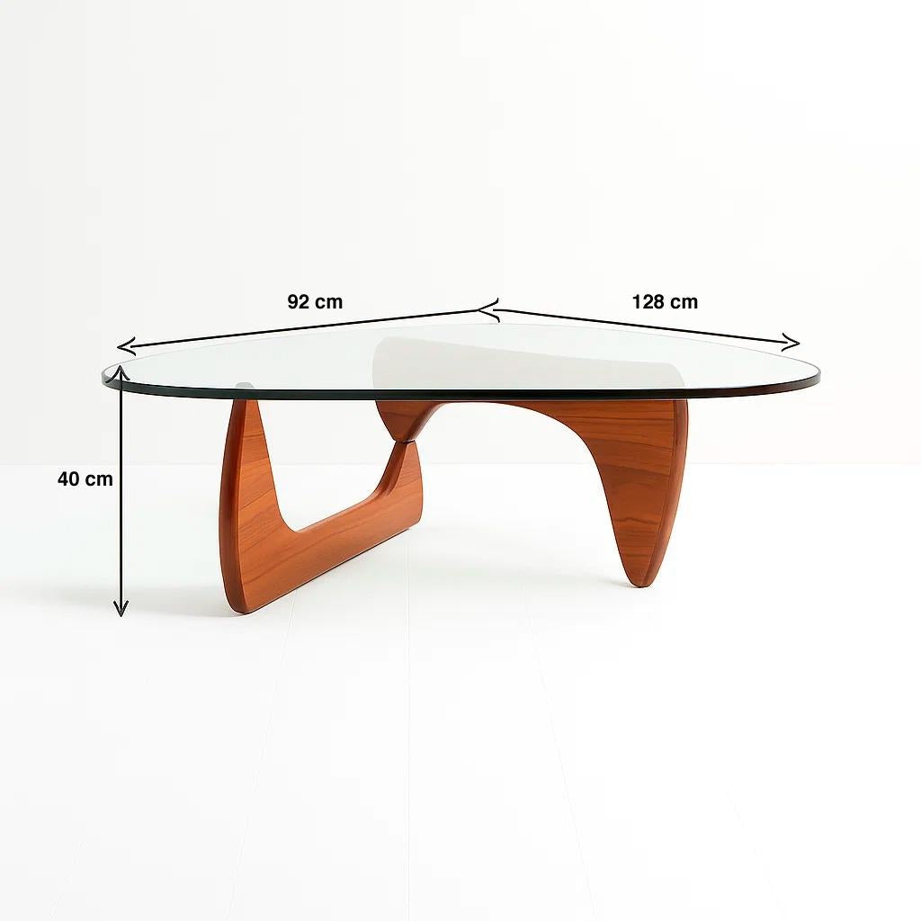 Mesa de Centro Ola con Madera y Vidrio