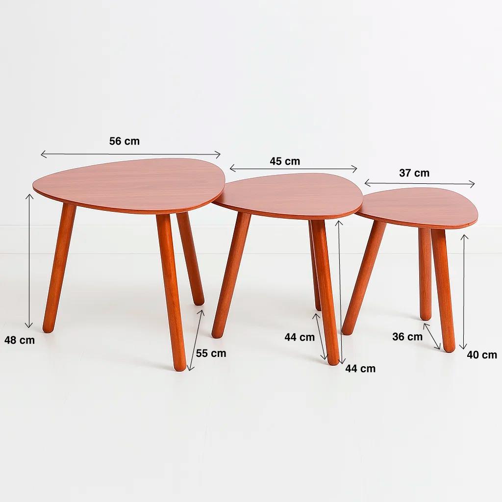 Pack de 3 mesas de centro o laterales madera