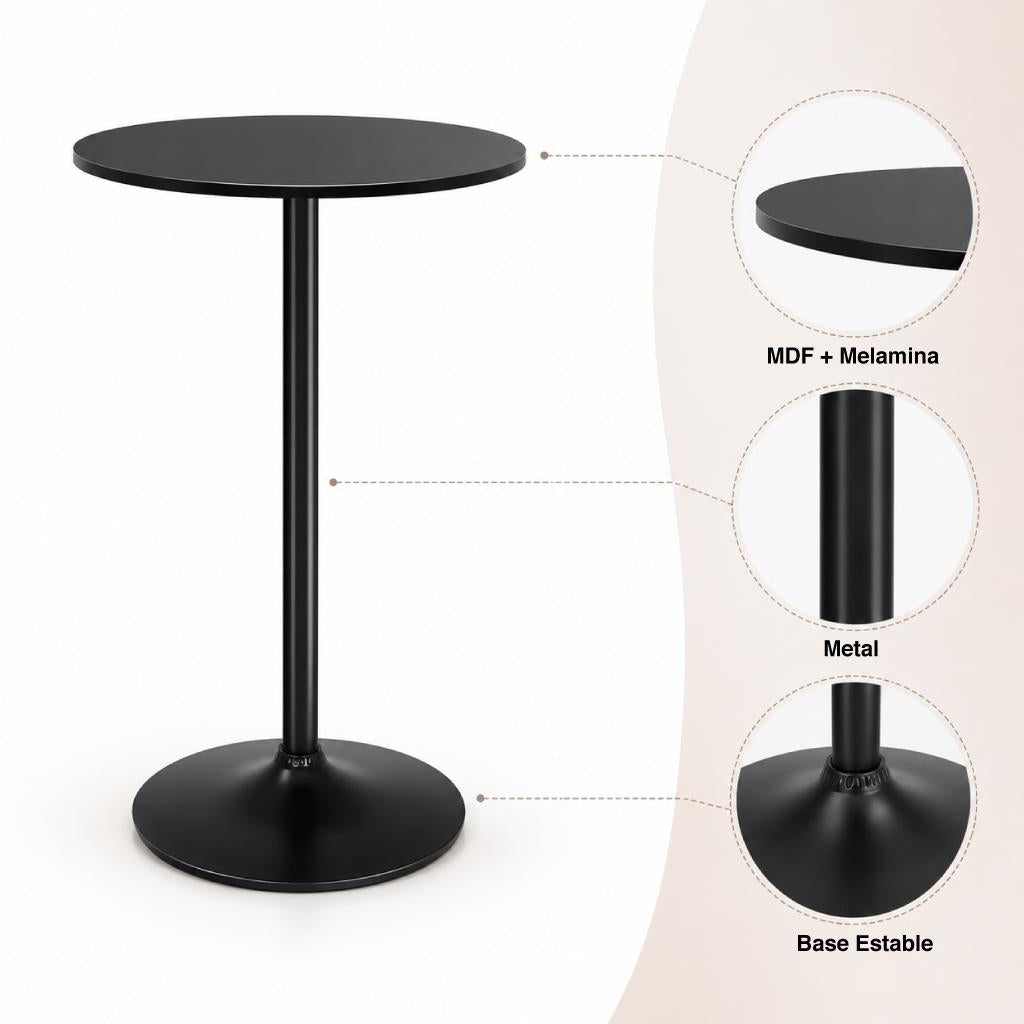Mesa alta para bar Guji 60x60x100