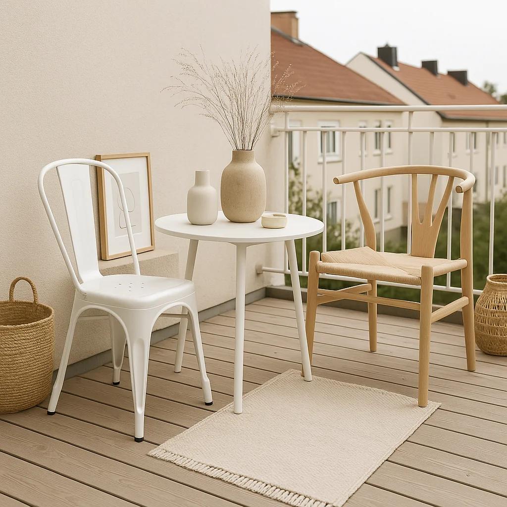 Silla Tolix de Comedor o Terraza Exterior - Blanca