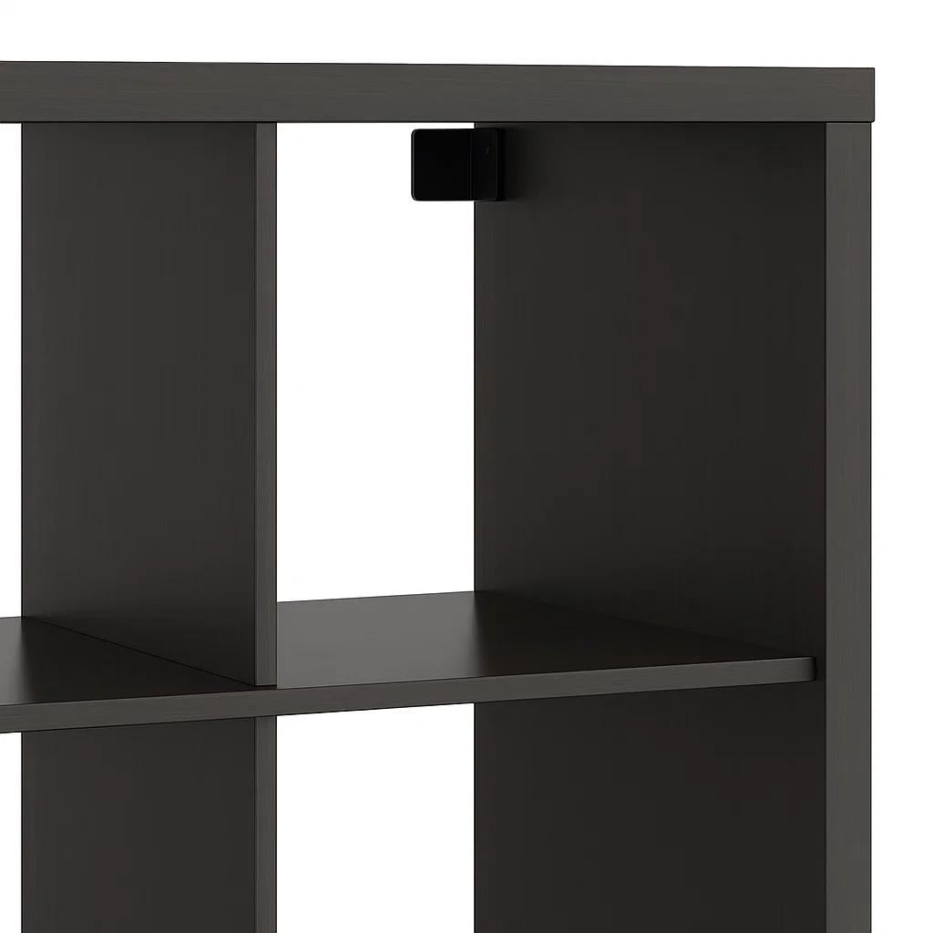 Estante Modular Zyno con 8 Compartimentos 39x76x146 - Negro