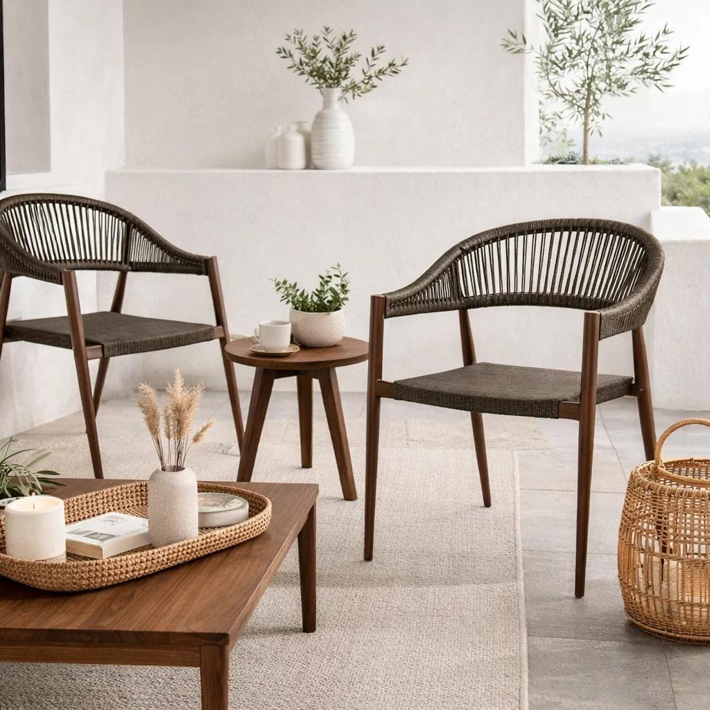 Silla de Terraza Douce - Aluminio y Rattan