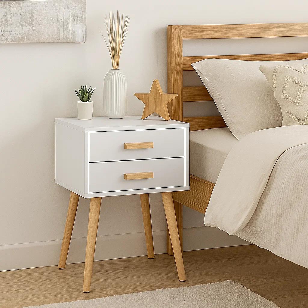 Velador Eames Doble 40x30x60 - Blanco